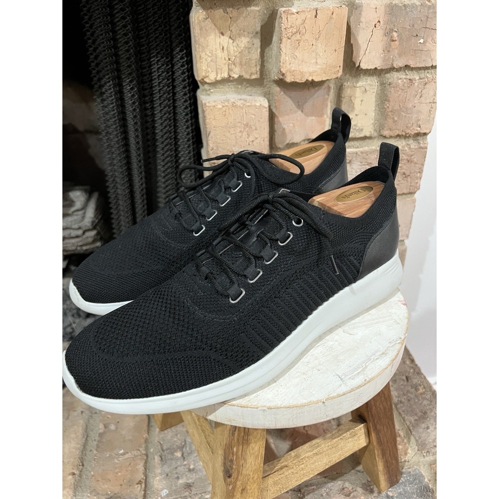 Johnston & Murphy Amherst Mens 10.5 M Black Knit Sneakers 25-9395 Memory Foam